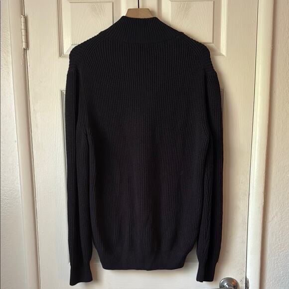 Mango Men's Ribbed Sweater Zip Neck size medium - Picture 6 of 8